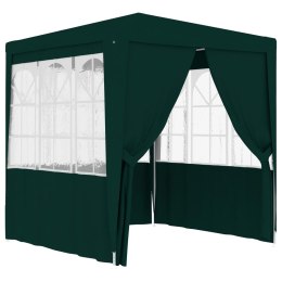  Namiot imprezowy ze ściankami, 2,5x2,5 m, zielony, 90 g/m² Lumarko!
