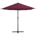  Parasol ogrodowy na słupku aluminiowym, 460 x 270 cm, bordowy Lumarko!