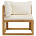  4-osobowa sofa ogrodowa z kremowymi poduszkami, drewno akacjowe Lumarko!