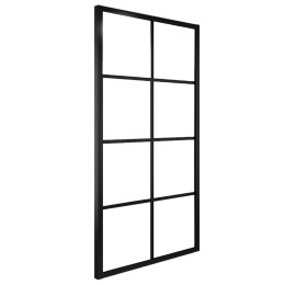 Lumarko Drzwi przesuwne, aluminium i szkło ESG, 102,5x205 cm, czarne