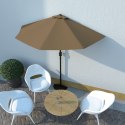  Półparasol balkonowy na słupku z aluminium, 270x135 cm, taupe Lumarko!