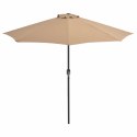  Półparasol balkonowy na słupku z aluminium, 270x135 cm, taupe Lumarko!