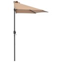  Półparasol balkonowy na słupku z aluminium, 270x135 cm, taupe Lumarko!