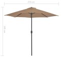  Półparasol balkonowy na słupku z aluminium, 270x135 cm, taupe Lumarko!