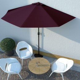  Półparasol balkonowy, aluminiowy słupek, bordo, 300x150x253 cm Lumarko!