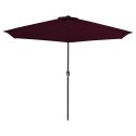  Półparasol balkonowy, aluminiowy słupek, bordo, 300x150x253 cm Lumarko!