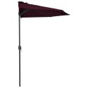  Półparasol balkonowy, aluminiowy słupek, bordo, 300x150x253 cm Lumarko!