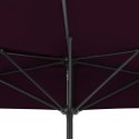  Półparasol balkonowy, aluminiowy słupek, bordo, 300x150x253 cm Lumarko!