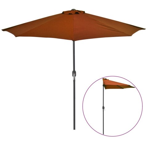  Półparasol balkonowy, aluminium, terakota, 270x135x245 cm Lumarko!