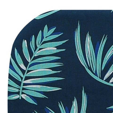  Składane leżaki, 2 szt., stal i tkanina, ze wzorem liści Lumarko!