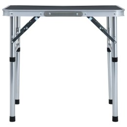 Lumarko Składany stolik turystyczny, szary, aluminiowy, 60x45 cm