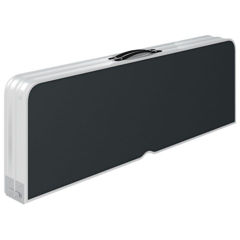  Składany stolik turystyczny z 2 ławkami, aluminium, szary Lumarko!