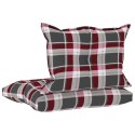 Poduszki na sofę z palet, 2 szt., czerwona krata, tkanina Lumarko!