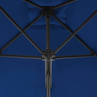 Parasol ogrodowy na stalowym słupku, niebieski, 300x230 cm Lumarko!