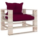  Sofa ogrodowa z palet, czerwone poduszki, drewno sosnowe Lumarko!