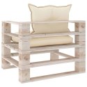  Sofa ogrodowa z palet, z kremowymi poduszkami, drewno sosnowe Lumarko!