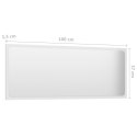  Lustro łazienkowe, wysoki połysk, białe, 100x1,5x37 cm, płyta Lumarko!