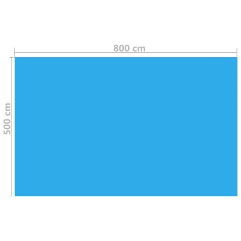  Prostokątna pokrywa na basen, 800 x 500 cm, PE, niebieska Lumarko!