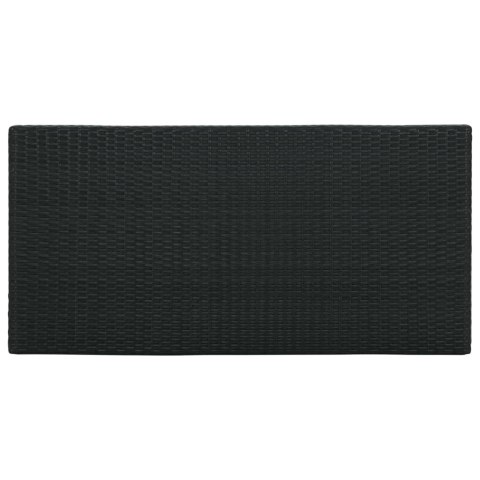  5-cz. ogrodowy zestaw barowy, poduszki, rattan PE, czarny Lumarko!