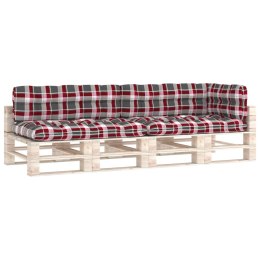 Poduszki na sofę z palet, 5 szt., czerwona kratka Lumarko!