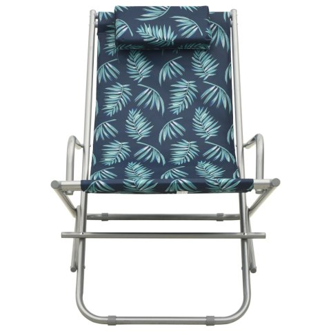  Krzesła bujane, 2 szt., stal, nadruk liści Lumarko!