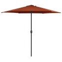  Parasol ogrodowy na słupku aluminiowym, 270x246 cm, terrakota Lumarko!