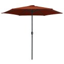  Parasol ogrodowy na słupku aluminiowym, 270x246 cm, terrakota Lumarko!