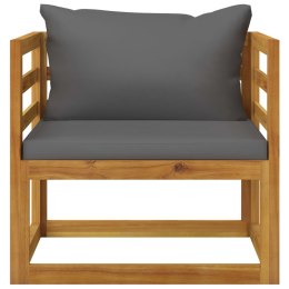  Krzesło ogrodowe z ciemnoszarymi poduszkami, drewno akacjowe Lumarko!