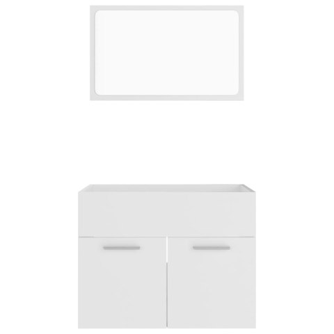  2-częściowy zestaw mebli łazienkowych, biały, płyta wiórowa Lumarko!