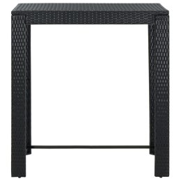 Lumarko Ogrodowy stolik barowy, czarny, 100x60,5x110,5 cm, polirattan