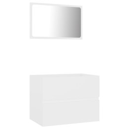  2-częściowy zestaw mebli łazienkowych, biały, płyta wiórowa