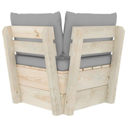  Ogrodowa sofa narożna z palet z poduszkami, impregnowany świerk Lumarko!