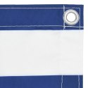  Parawan balkonowy, biało-niebieski, 120x600 cm, tkanina Oxford Lumarko!