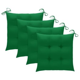  Poduszki na krzesła, 4 szt., zielone, 50x50x7 cm, tkanina Lumarko!