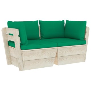  Ogrodowa sofa 2-osobowa z palet, z poduszkami, drewno świerkowe Lumarko!