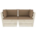  Ogrodowa sofa 2-osobowa z palet, z poduszkami, drewno świerkowe Lumarko!