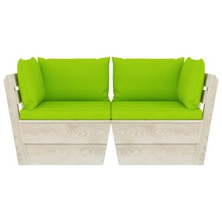  Ogrodowa sofa 2-osobowa z palet, z poduszkami, drewno świerkowe Lumarko!