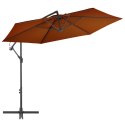  Wiszący parasol ze słupkiem aluminiowym, terakotowy, 300 cm Lumarko!