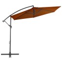  Wiszący parasol ze słupkiem aluminiowym, terakotowy, 300 cm Lumarko!