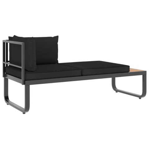  4-cz., narożny zestaw wypoczynkowy, poduszki, aluminium i WPC Lumarko!