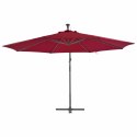  Wiszący parasol z aluminiowym słupkiem, 350 cm, bordowy Lumarko!