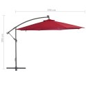  Wiszący parasol z aluminiowym słupkiem, 350 cm, bordowy Lumarko!