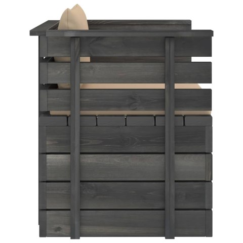  Ogrodowy fotel z palet z poduszkami, drewno sosnowe Lumarko!