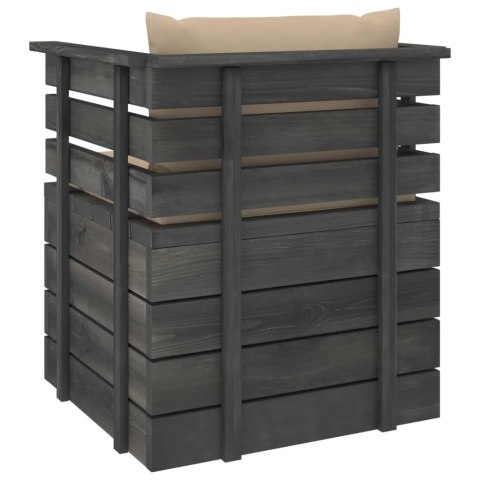  Ogrodowy fotel z palet z poduszkami, drewno sosnowe Lumarko!