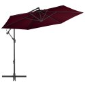  Parasol wiszący z aluminiowym słupkiem, bordowy, 300 cm Lumarko!