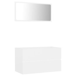 Lumarko 2-częściowy zestaw mebli łazienkowych, biały, płyta wiórowa