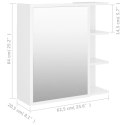  Szafka z lustrem, biała, 62,5 x 20,5 x 64 cm, płyta wiórowa Lumarko!