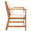  Krzesła ogrodowe, 2 szt., kremowe poduszki, drewno akacjowe Lumarko!