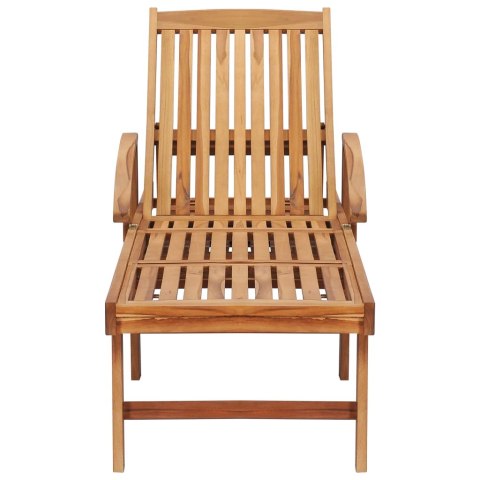  Leżaki ze stolikiem, 2 szt., lite drewno tekowe Lumarko!