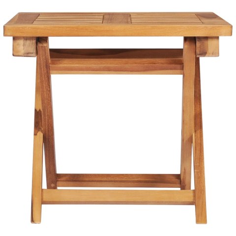  Leżaki ze stolikiem, 2 szt., lite drewno tekowe Lumarko!